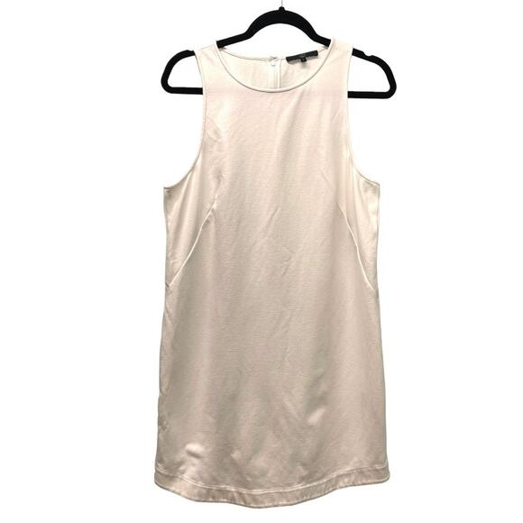 Tibi New York White Sleeveless Dress Rounded Hem Size L - Picture 2 of 7